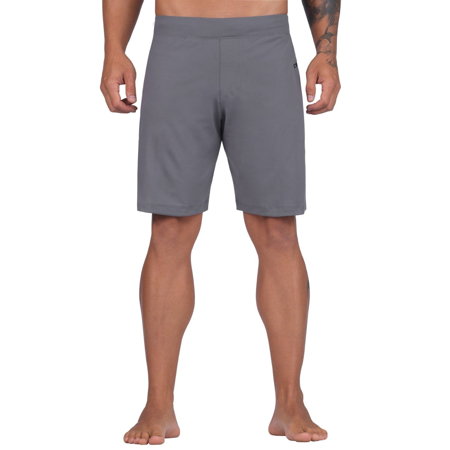 Elite Sports Mens Plain Sublimation Gray Crossfit Shorts