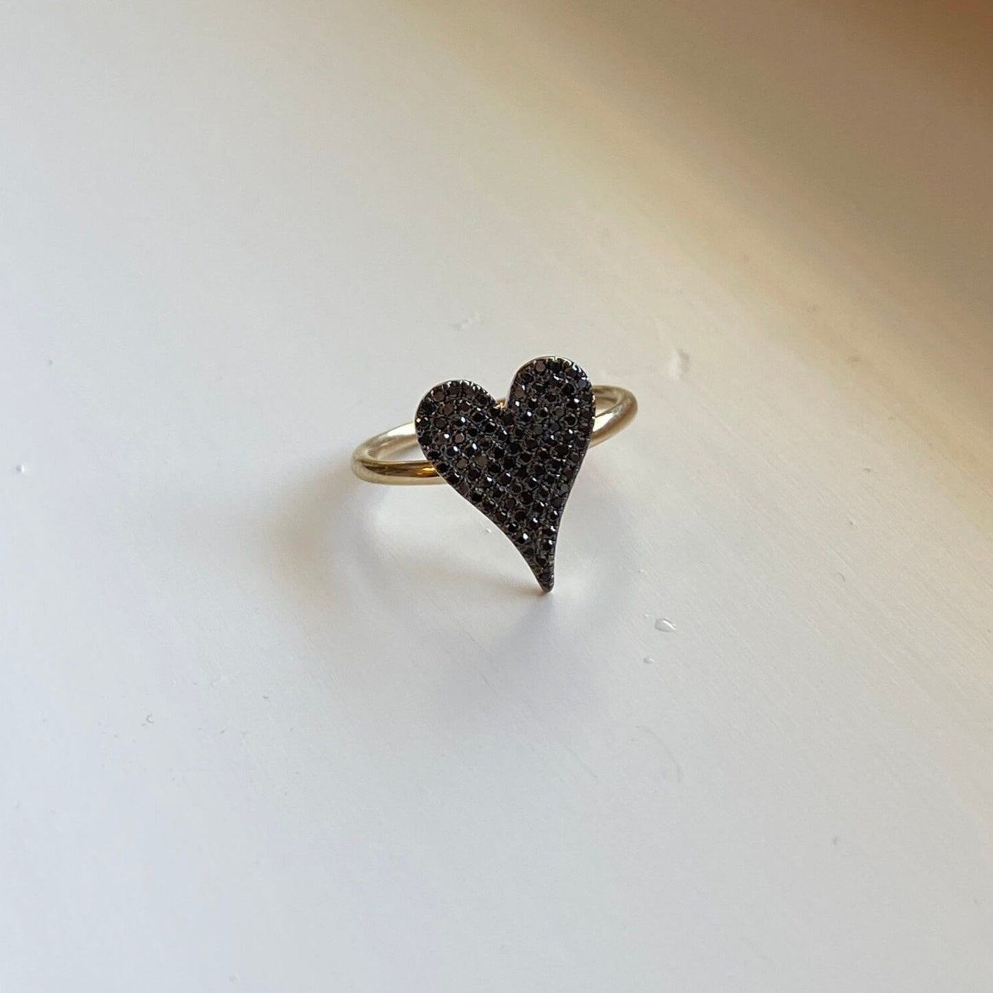 Small Pave Heart Ring