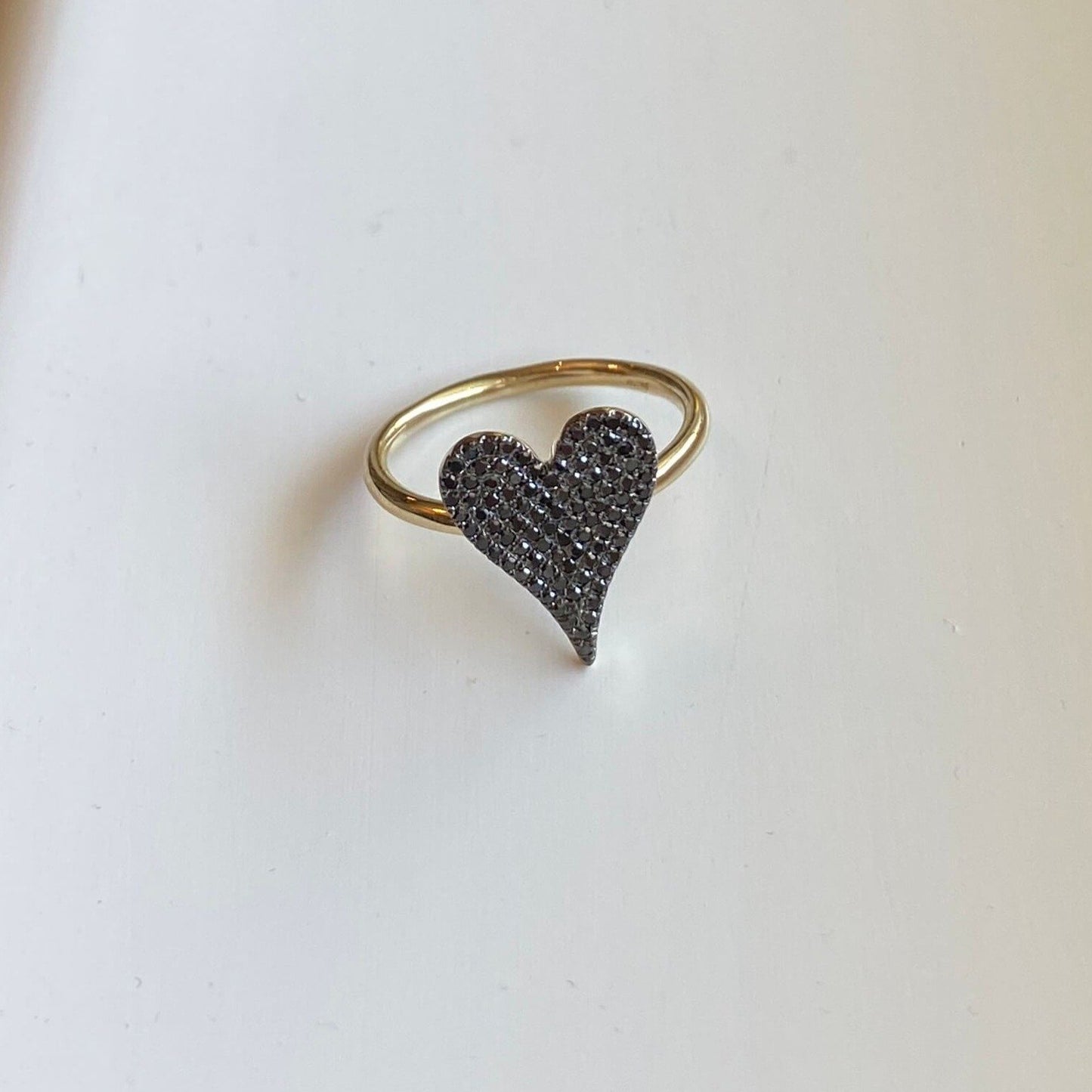 Small Pave Heart Ring