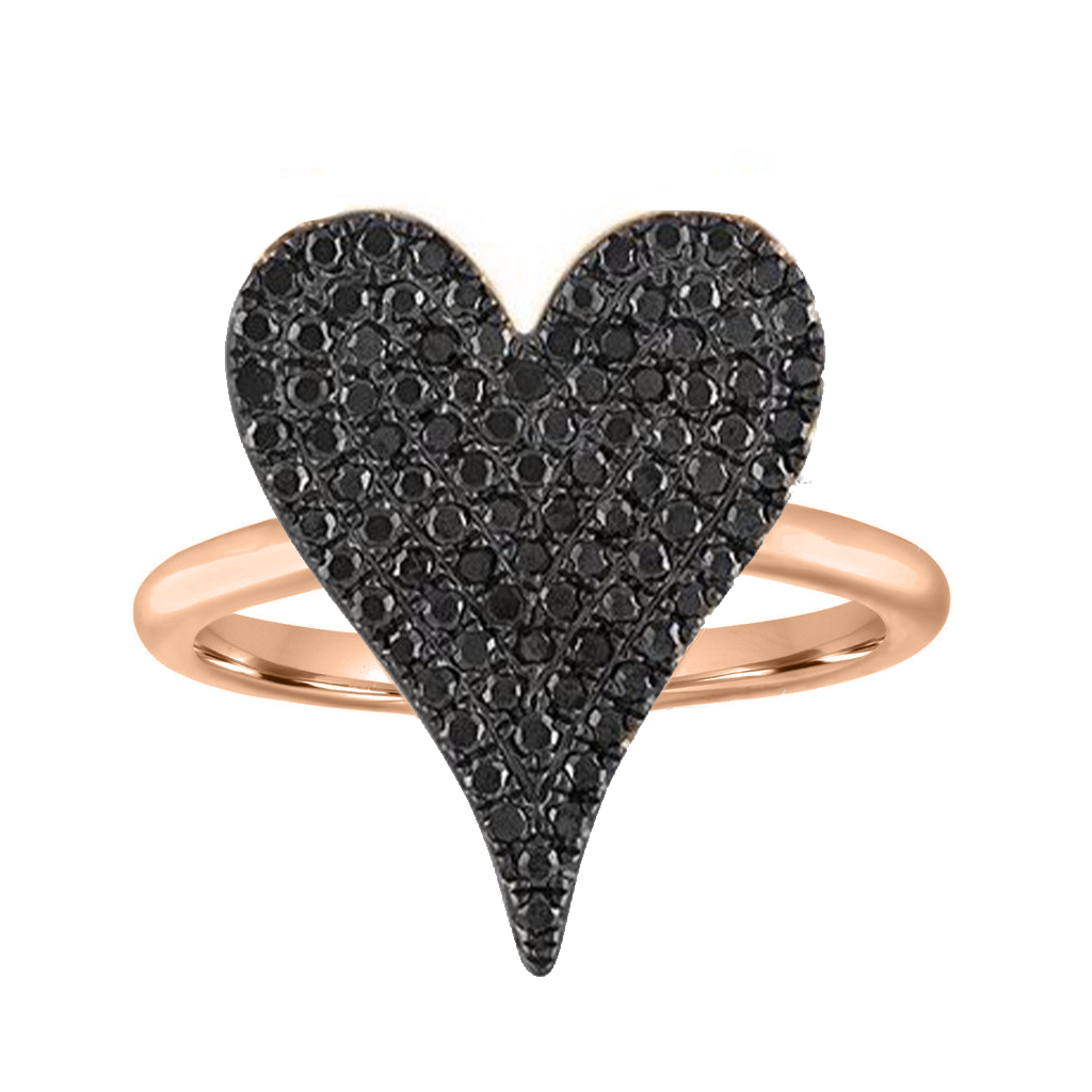 Small Pave Heart Ring