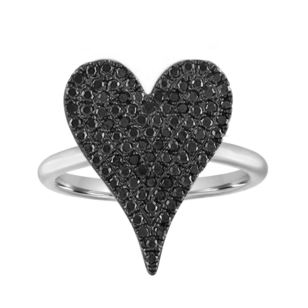 Small Pave Heart Ring