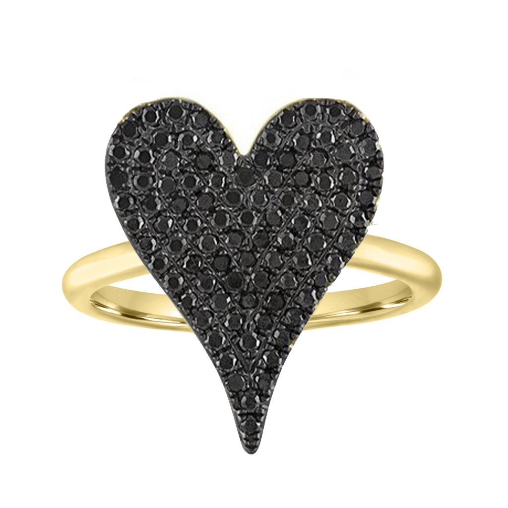 Small Pave Heart Ring