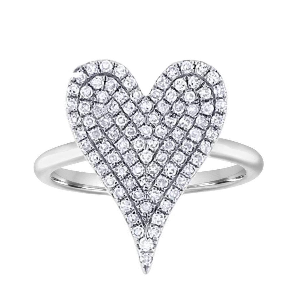 Small Pave Heart Ring