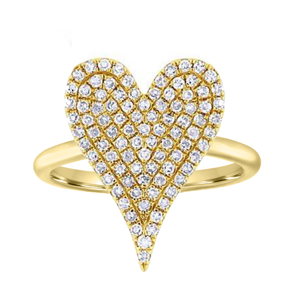 Small Pave Heart Ring